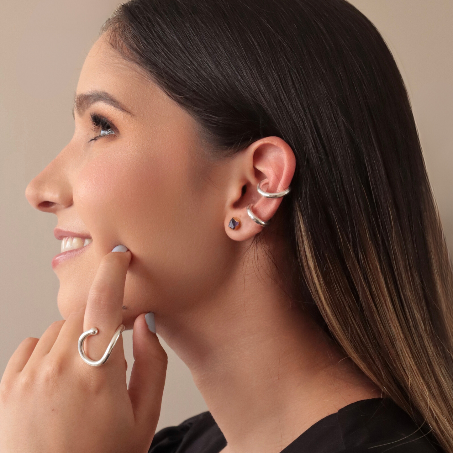 Earcuff/Anillo Las Olas