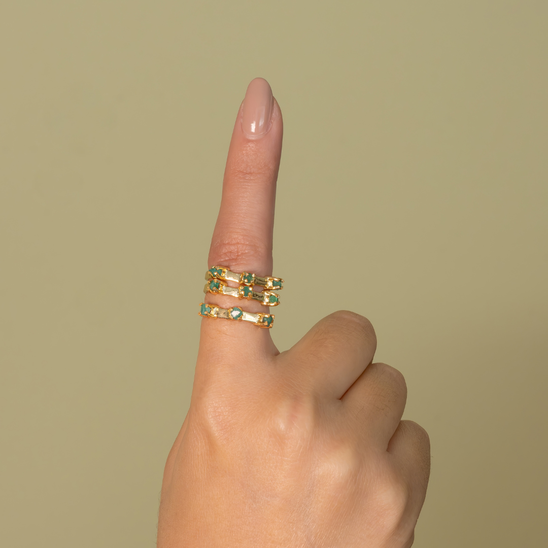 Emerald Waves Ring.