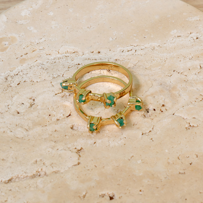 Emerald Waves Ring.