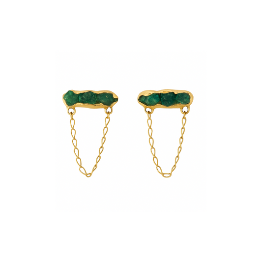 Aretes esmeraldas Happy Tears