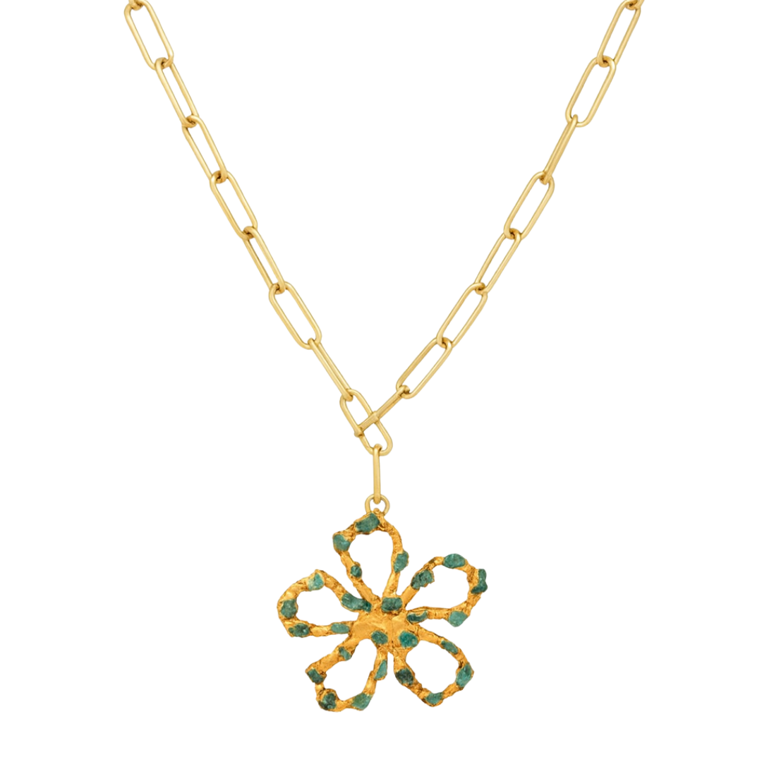 Collar Florecer Esmeraldas