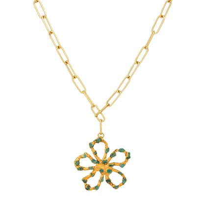 Collar Florecer Esmeraldas