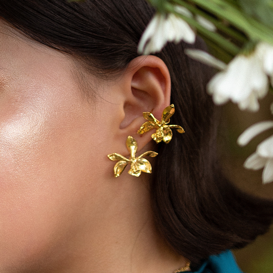 Golden Florir Earrings