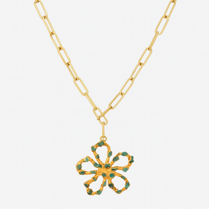 Collar Florecer Esmeraldas