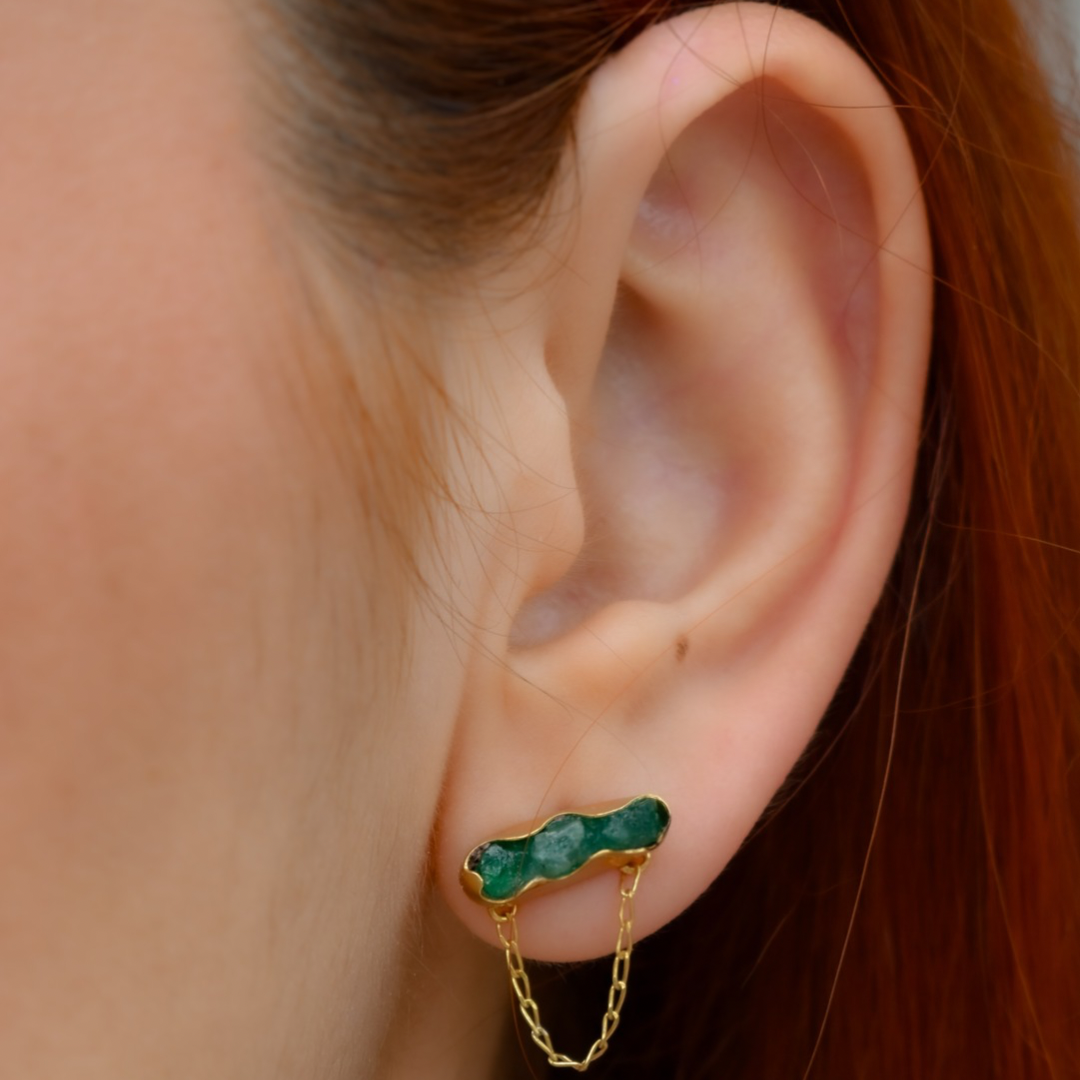Aretes esmeraldas Happy Tears