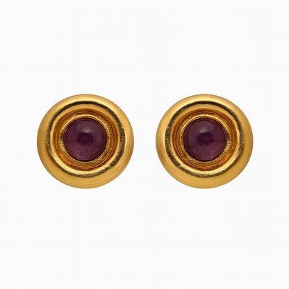 Aretes Clásico amatista.
