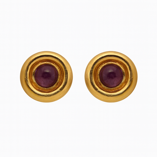 Aretes Clásico amatista.